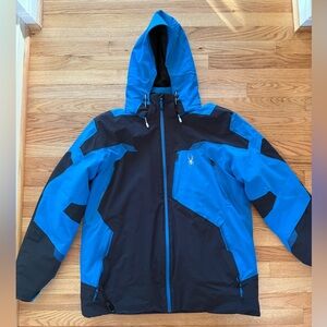 Spyder Leader Men’s Jacket Black & Blue Size XXL (Worn Once)